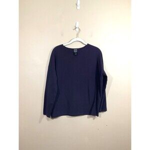 Clara SunWoo Womens Long Sleeve Textured Shirt S Purple Boxy Minimalist Office